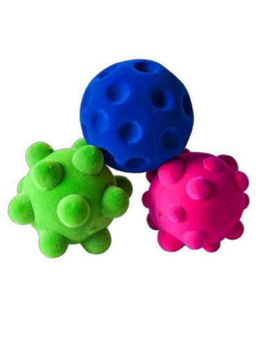 Sensorinių kamuoliukų rinkinys RUBBABU "Mini Sensory Balls" (3 vnt.)