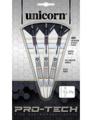 Strėlytės UNICORN "PRO-TECH STYLE 5 STEEL TIP DART SET - 90% TUNGSTEN"